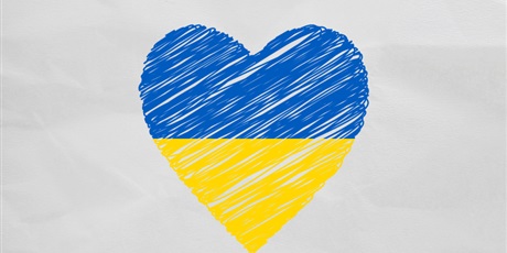 Powiększ grafikę: Serce w barwach flagi Ukraińskiej